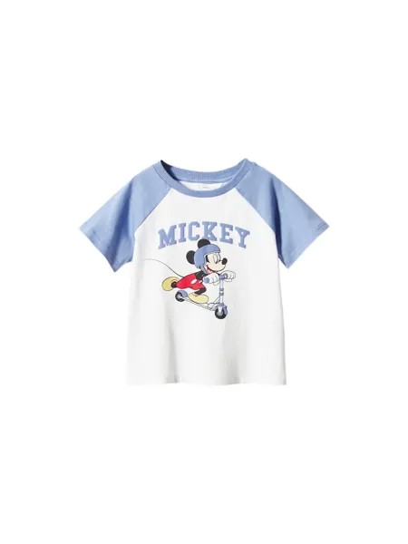 Футболка MANGO KIDS PATIN, дымчатый синий