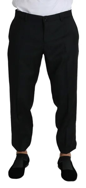 DOLCE - GABBANA Брюки Платье Черные шерстяные укороченные брюки IT52/W38/XL 500 долларов США