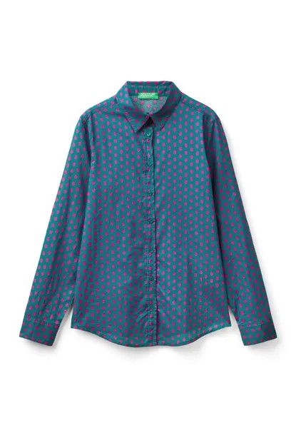 Рубашка PATTERNED United Colors of Benetton, фуксия