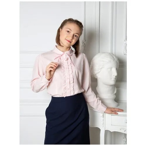Школьная блуза Белый Слон, размер 134, розовый