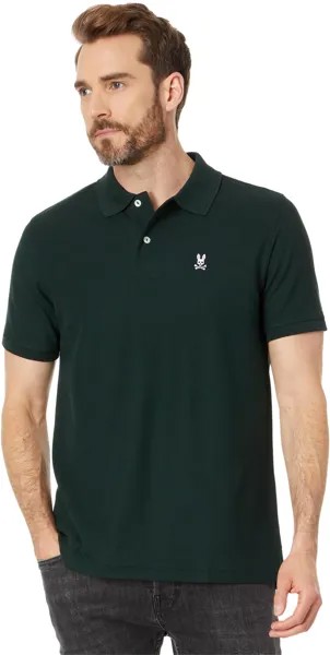 Рубашка-поло Classic Pique Polo Psycho Bunny, цвет Forest Green