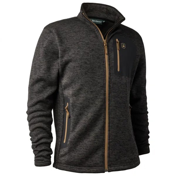 Флисовая жилетка Deerhunter Sarek Knitted, цвет Dark Grey Melange