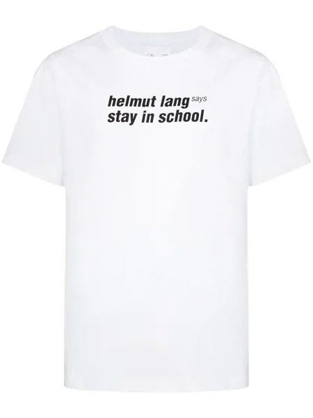 Helmut Lang футболка с принтом Stay in School