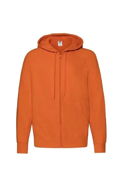 Легкая куртка/толстовка на молнии во всю длину Fruit of the Loom, оранжевый