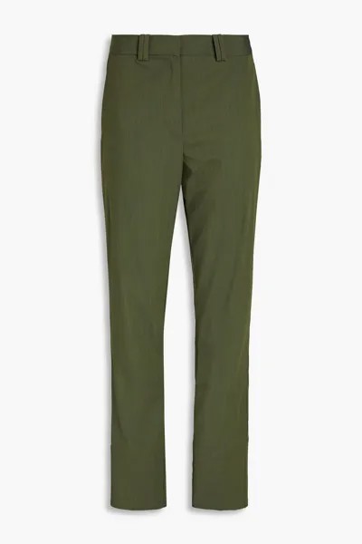 Узкие брюки из смесовой шерсти 3.1 PHILLIP LIM, зеленый