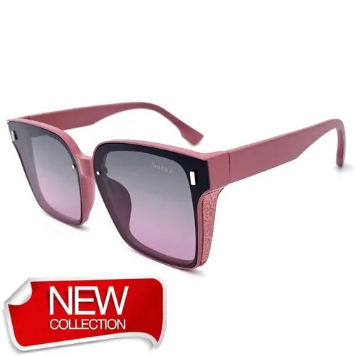 Солнцезащитные очки Smakhtin'S eyewear & accessories, квадратные, оправа: пластик, градиентные, поляризационные, с защитой от УФ, для женщин, бордовый