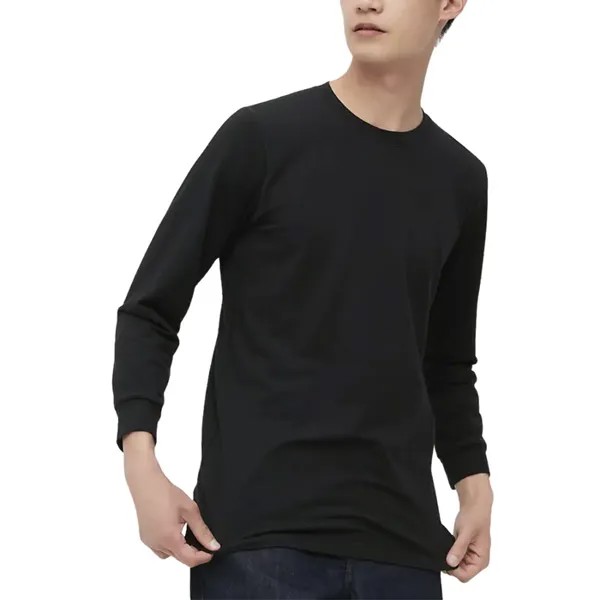 Лонгслив Uniqlo Heattech Extra Warm Cotton, черный