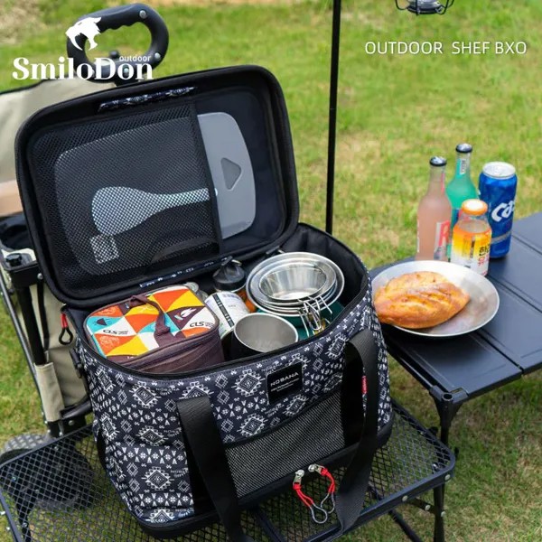 SmiloDon Туристическая сумка для хранения большой емкости 40 л, сумка-холодильник, изолированная сумка для пикника, обеда, шеф-повара, коробка для барбекю, семейного активного отдыха