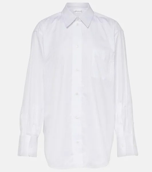 Рубашка из хлопкового поплина Victoria Beckham, белый