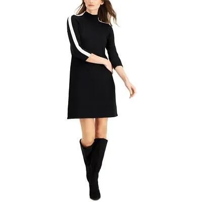 Женское черное вязаное платье-свитер длиной до колена с украшением Nine West S BHFO 4563