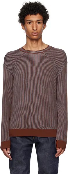 Голубо-коричневый свитер с круглым вырезом Paul Smith
