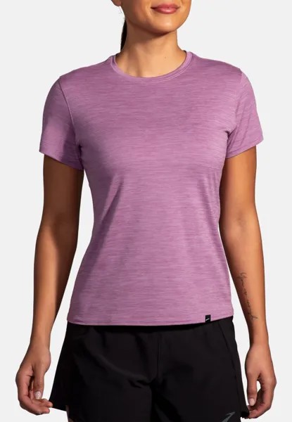 Спортивная футболка LUXE SHORT SLEEVE Brooks, цвет htr washed plum