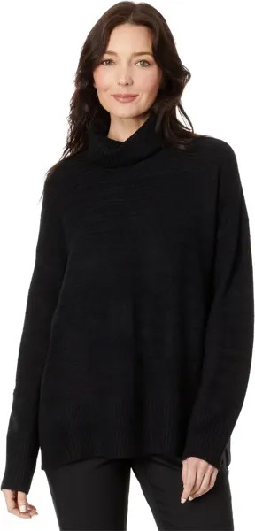 Свитер Long Sleeve Extend Shoulder Centerfront Seam Mock Vince Camuto, цвет Rich Black