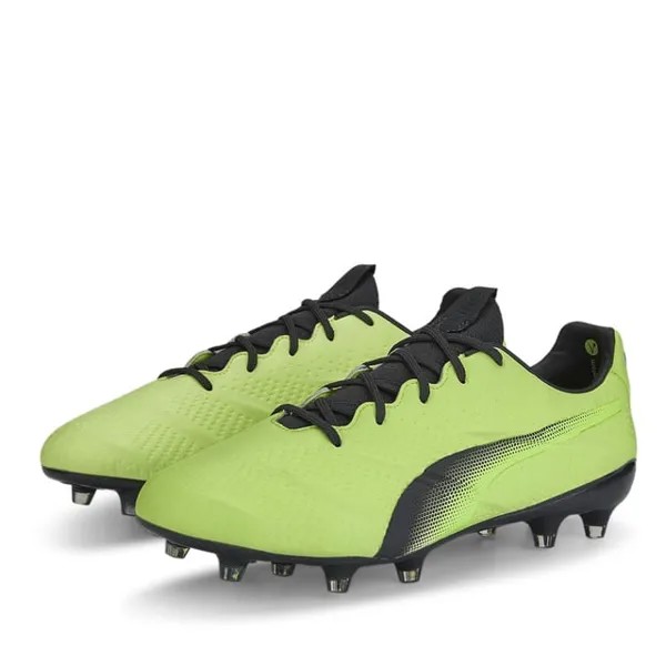 Бутсы мужские King Platinum 21 vgn fg/ag зеленые Puma, желтый
