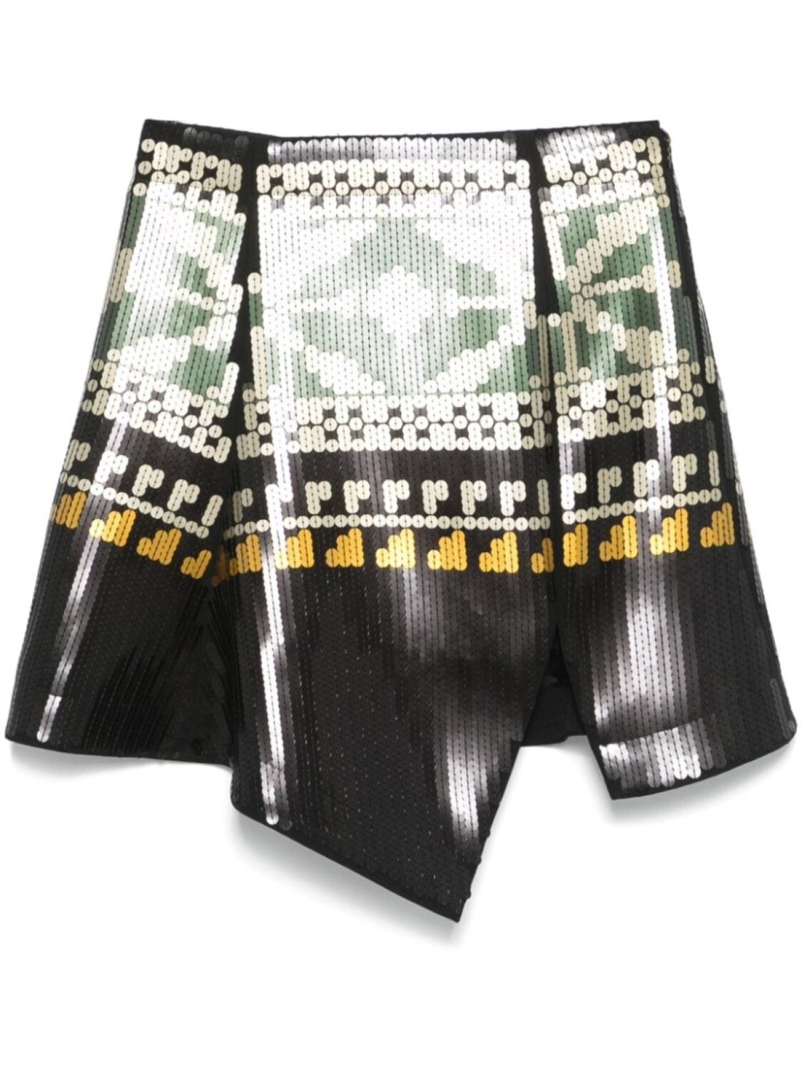 Sacai мини-юбка с пайетками, черный