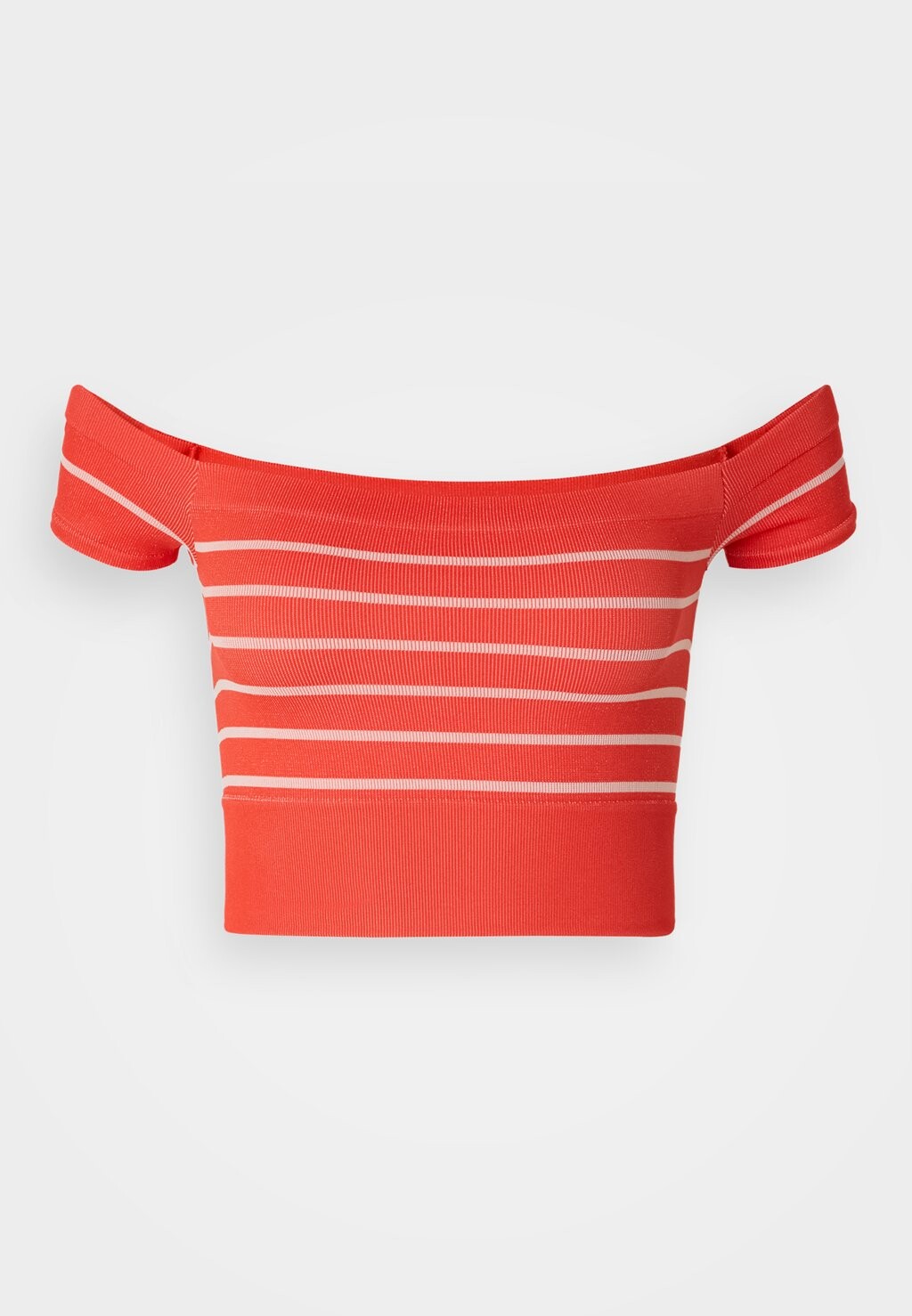 Топ Stripe Bardot BDG Urban Outfitters, красный