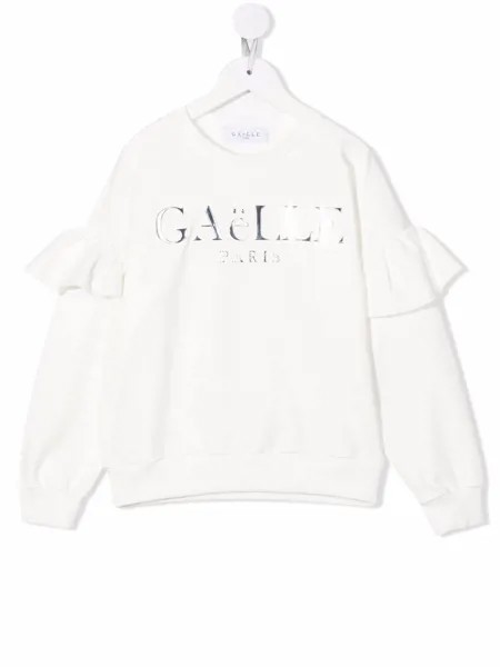 Gaelle Paris Kids толстовка с тисненым логотипом