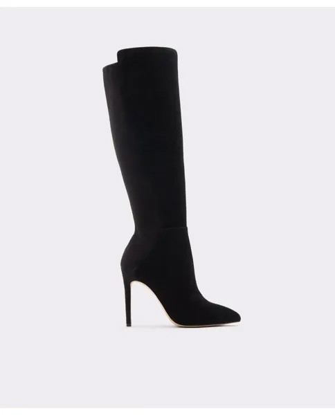 Женские кожаные ботинки черного цвета с острым носком Aldo, черный