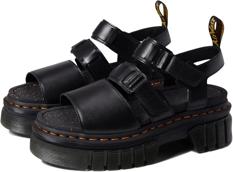 Босоножки Ricki 3-Strap Sandal Dr. Martens, цвет Black Nappa Lux