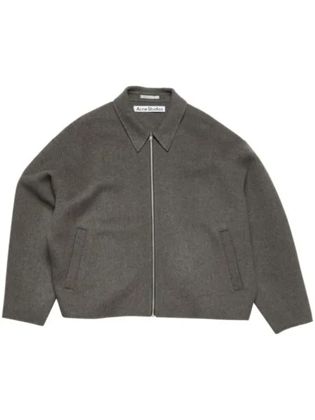 Acne Studios шерстяная куртка-бомбер, серый