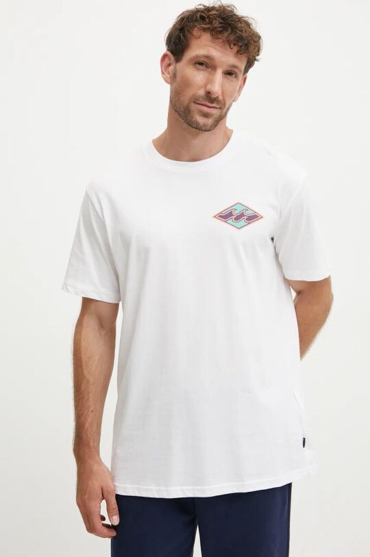 Хлопковая футболка Crayon Wave Billabong, белый