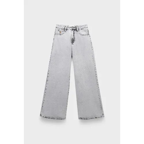 Джинсы One Teaspoon bianco high waist love machines super wide leg jeans, размер 24, серый