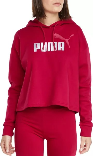 Puma Women's Essentials+ Укороченная худи металлик