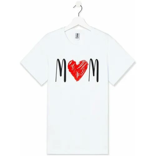 Футболка Kaftan Love coffee, размер 50, белый