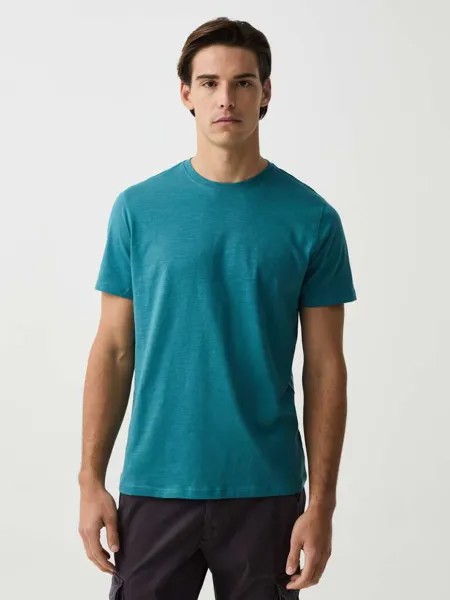 Футболка из джерси из органического хлопка Ovs, цвет teal green