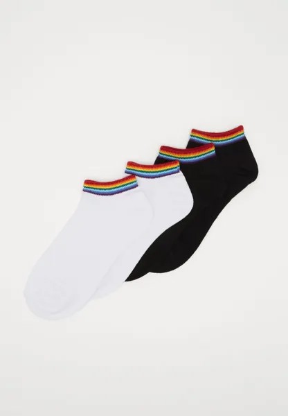 Носки RAINBOW SOCKS NO SHOW 4 PACK Urban Classics, цвет black/white