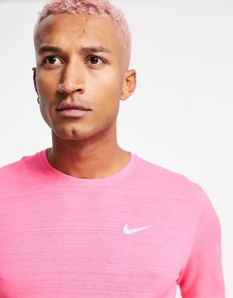 Розовая футболка Nike Running Miler-Розовый цвет