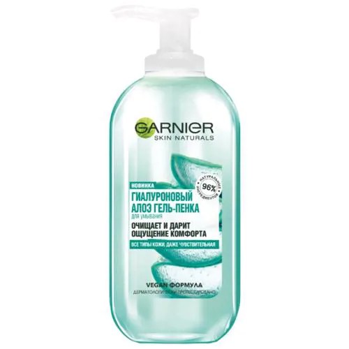 GARNIER гель-пенка для умывания Гиалуроновый Алоэ, 200 мл