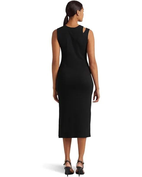 Платье LAUREN Ralph Lauren Cotton-Blend Sleeveless Midi Dress, черный