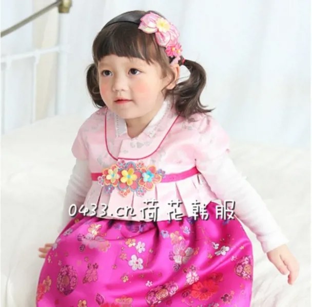 Лидер продаж 2019, традиционное корейское платье Hanbok, новинка 2019, Детский комплект, платье принцессы для маленьких девочек