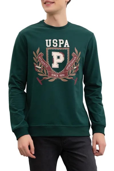 Свитшот мужской U.S. POLO Assn. G081GL0820YOFGASK9-E зеленый L