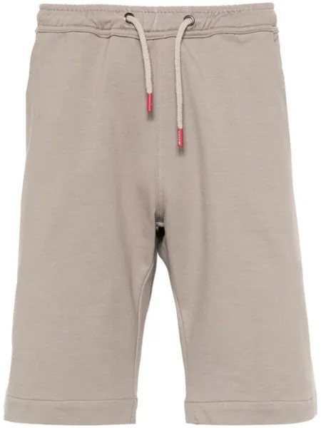Kiton спортивные шорты средней посадки, серый