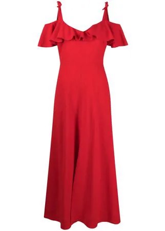 Giambattista Valli платье с открытыми плечами и оборками