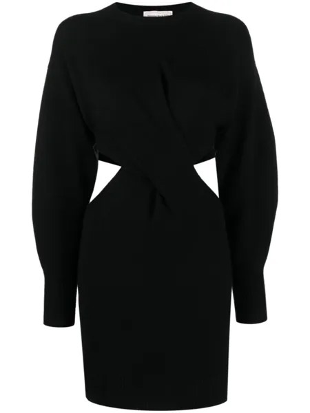 Alexander McQueen мини-юбка в рубчик, черный