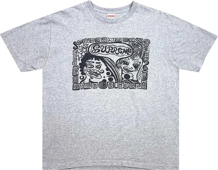 Футболка Supreme Faces Tee 'Heather Grey', серый