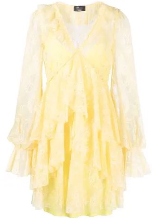 Blumarine кружевное платье с оборками