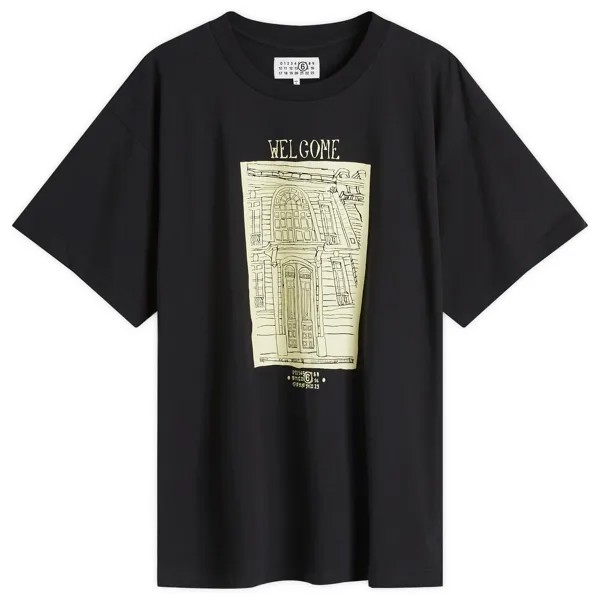 Футболка Mm6 Maison Margiela Welcome T-Shirt, черный