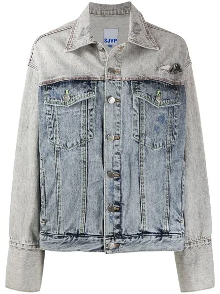 SJYP джинсовая куртка с эффектом потертости
