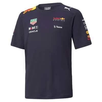 Футболка Puma Rbr Team с круглым вырезом и короткими рукавами, молодежные синие повседневные топы для мальчиков