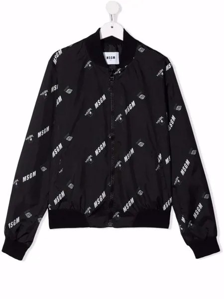 MSGM Kids бомбер с логотипом