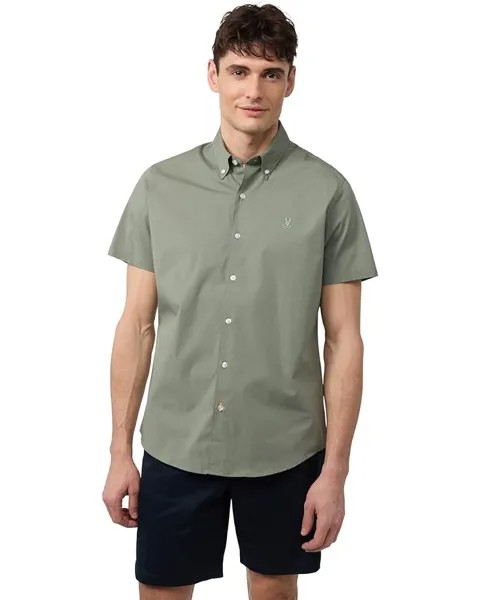 Рубашка Psycho Bunny Ashland Short Sleeve, цвет Agave Green