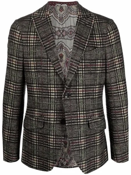 Etro tailored plaid-check blazer