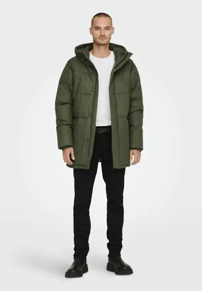 Зимнее пальто Only & Sons ONSMATHEO QUILTED, цвет olive night