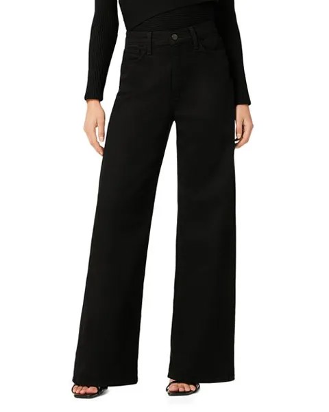 Черные широкие джинсы Petites The Mia с высокой посадкой Joe's Jeans, цвет Black