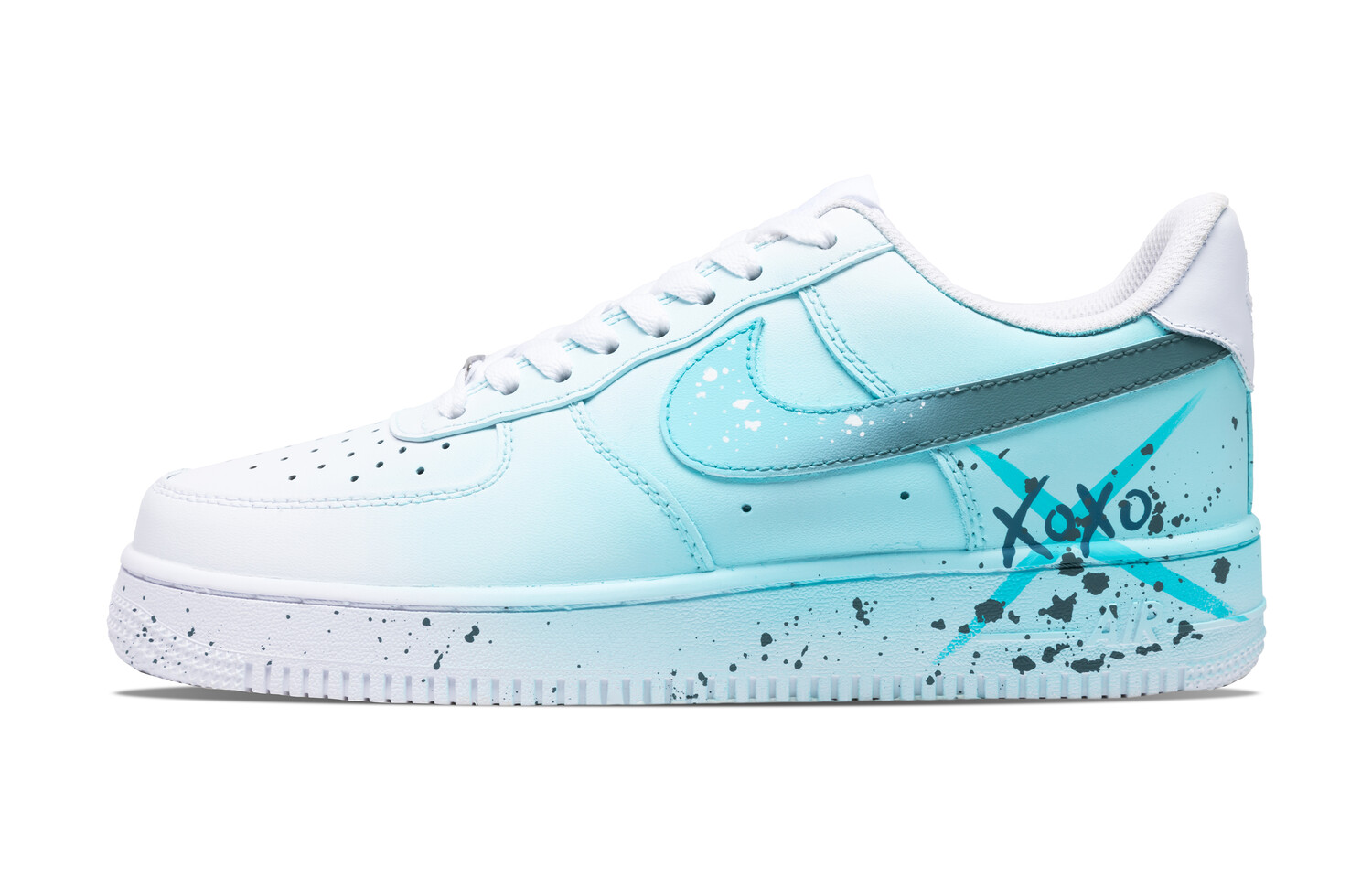 Кроссовки Nike Air Force 1 Skateboarding Shoes Unisex Low-top Dark Blue, голубой