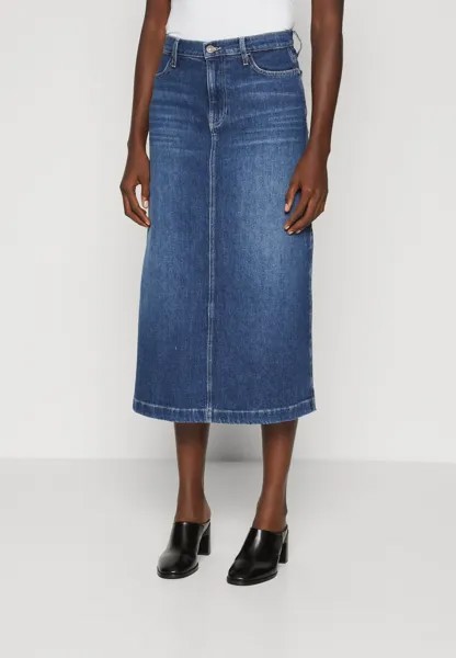 Юбка А-силуэта MIDI SKIRT WAYNE 7 for all mankind, цвет mid blue